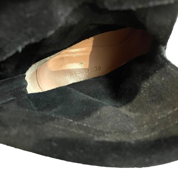 New Kate Spade Saunders Black Suede Platform Booties 🖤 - Picture 4 of 10